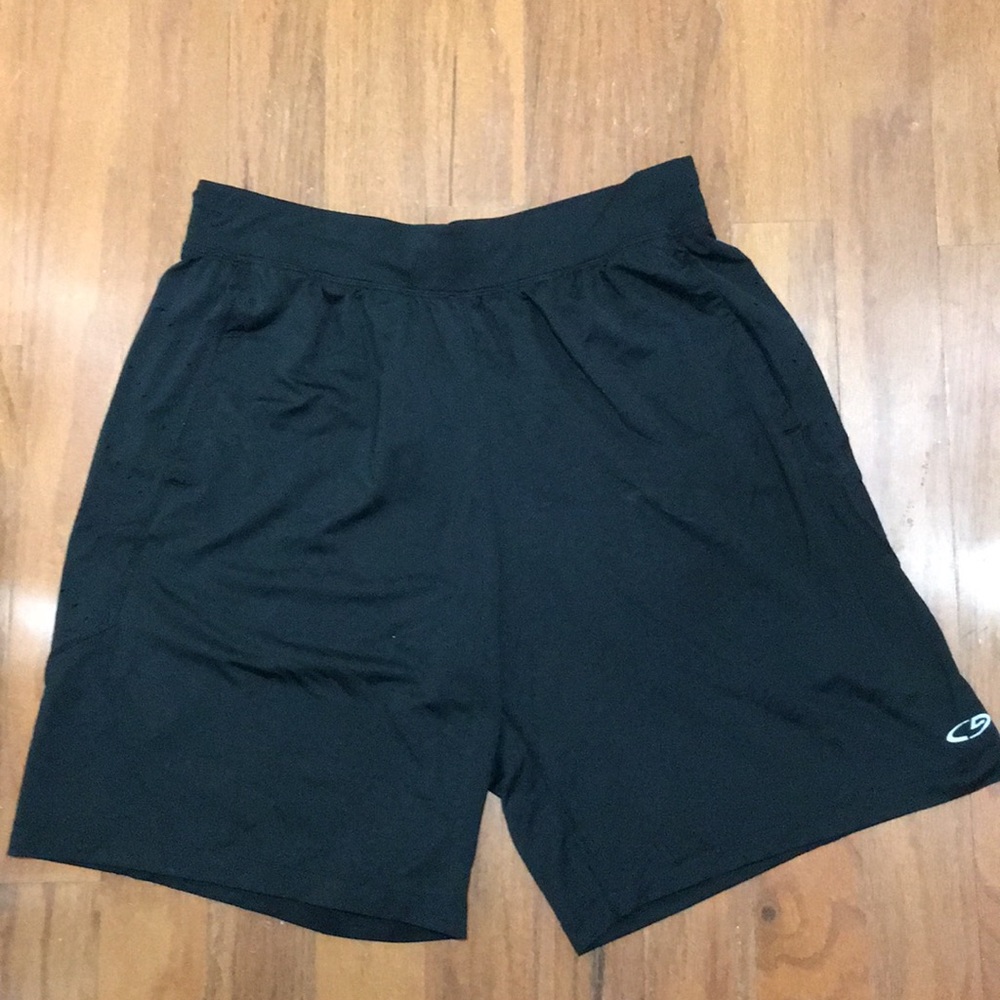 Black Champion athletic shorts